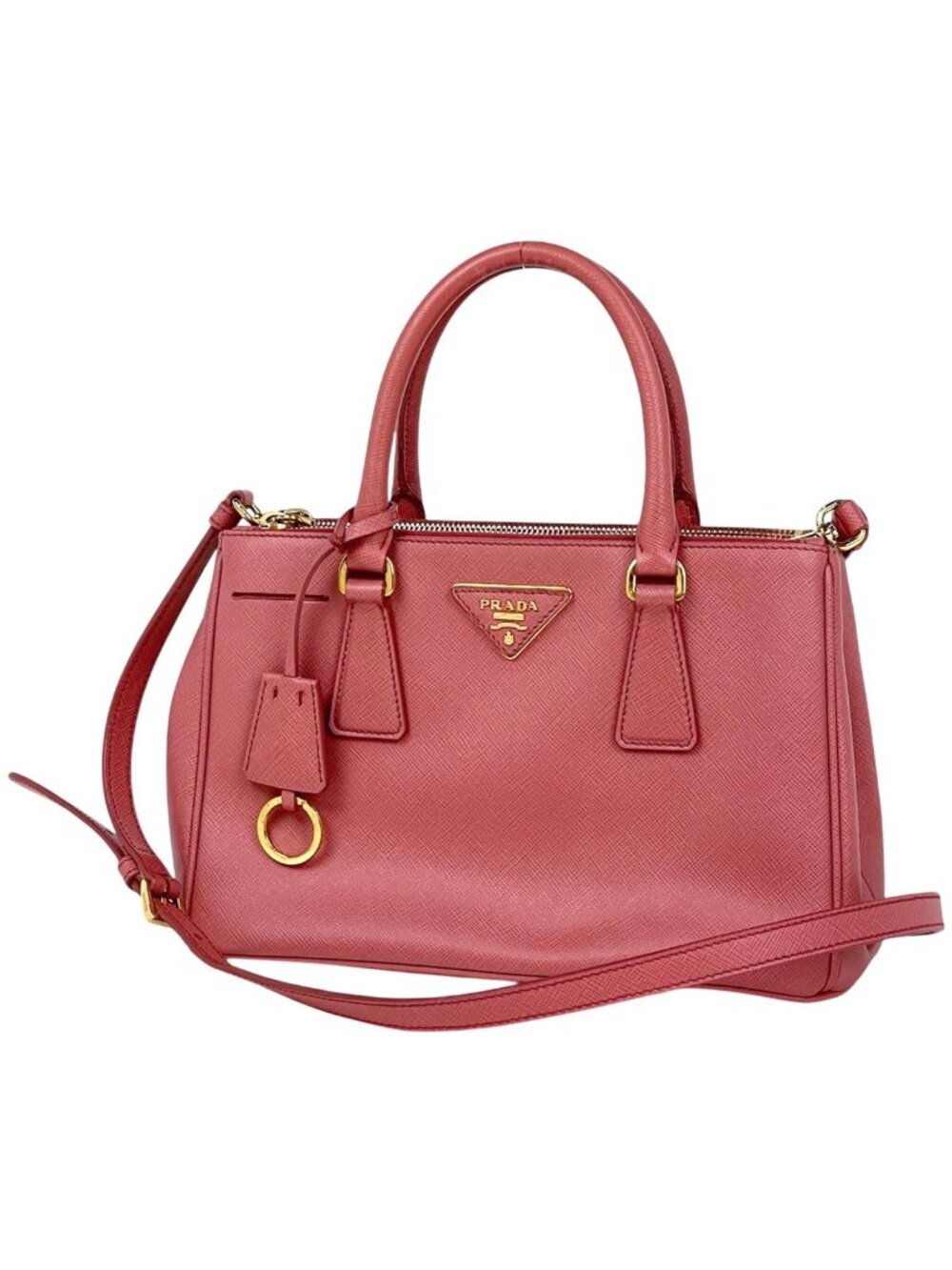 Prada Galleria Handbag 2-Way Saffiano Leather Pink